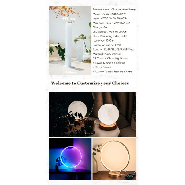 Colorful Mood Lighting Lamp Creative RGB LED Table Lamp Dimmable