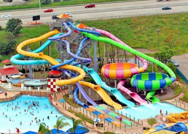 Quality 1 Rider / Time Combination Pool Fiberglass Water Slide for sale