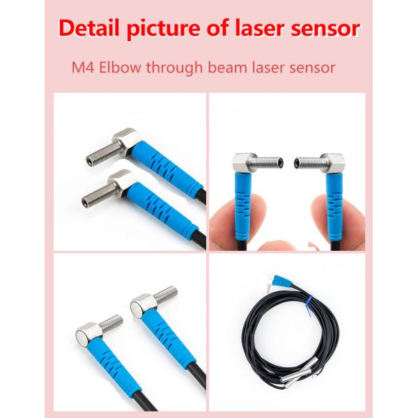 LUOSHIDA Small Through Beam Laser Sensor Elbow / Bend 90 Degree