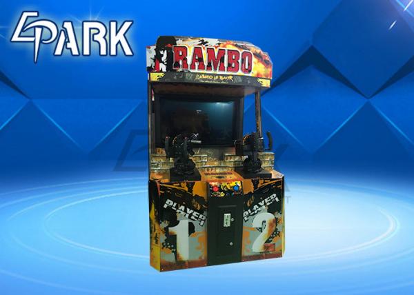 Quality 55" LCD RAMBO2 Shooting Arcade Machines For Kids / Light Gun Arcade Cabinet for sale