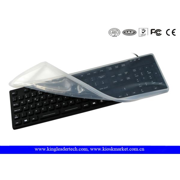 Removable Waterproof Silicone USB Keyboard For Harsh Industrial