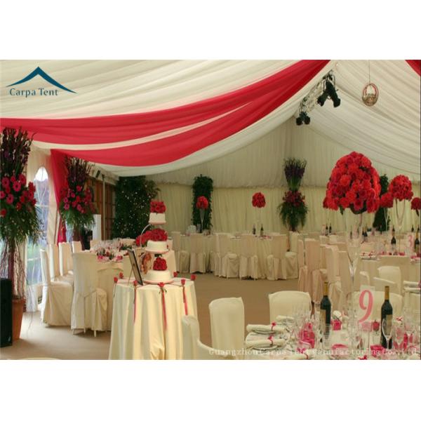 Luxury Lining Decoration Large Event Tents With Aluminium Frame , Custom Canopy Tents
