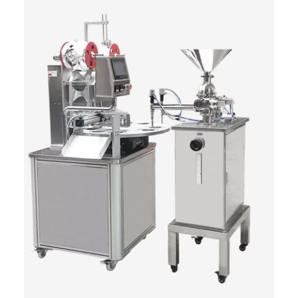 2800Pcs/h Rotary Type Filling And Sealing Machine For Liquid Paste Powder