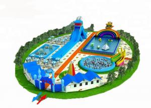 Wholesale Big Inflatable Water Park For Adults / Blow Up Water Slide With Pool from china suppliers