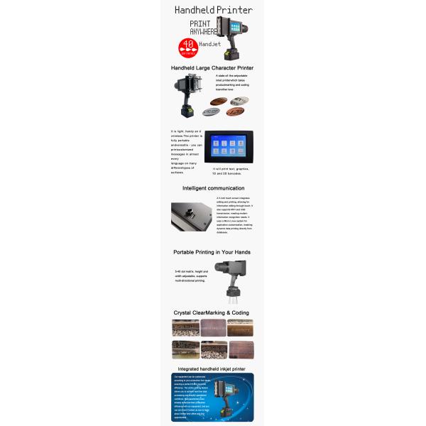 Handheld Inkjet Printer Portable - Wireless Inkjet Printer for Labels & Barcodes