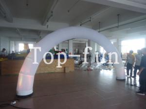 China White Inflatable Arch Wiht LED Night Light For Sale / Inflatable Entrance Arch With LED Tube on sale