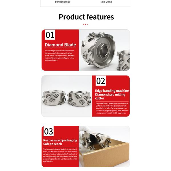 Diamond Pre Milling Cutter Engraving Machine Accessories For Edge Banding Machine