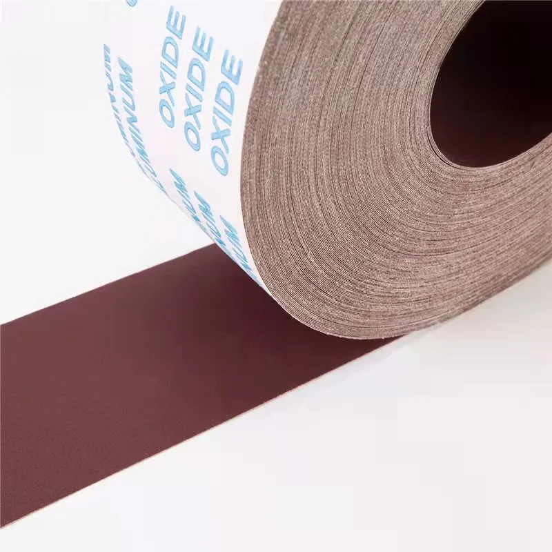 Abrasive cloth roll displayed with measurement showing 150mm width