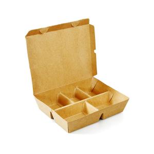 China Personalised Snack Wrap Kraft Paper Fast Food Packaging Boxes Disposable 5 S on sale