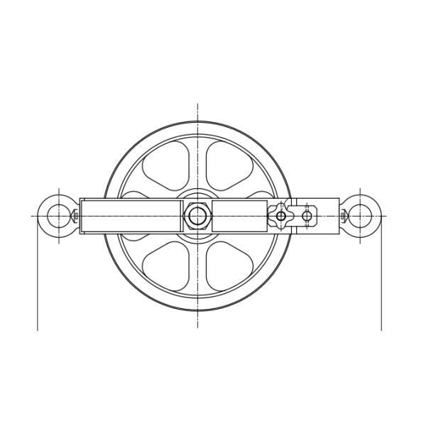 Cast Aluminum Wellhead Wireline Hay Pulley With 16 Inch Sheave