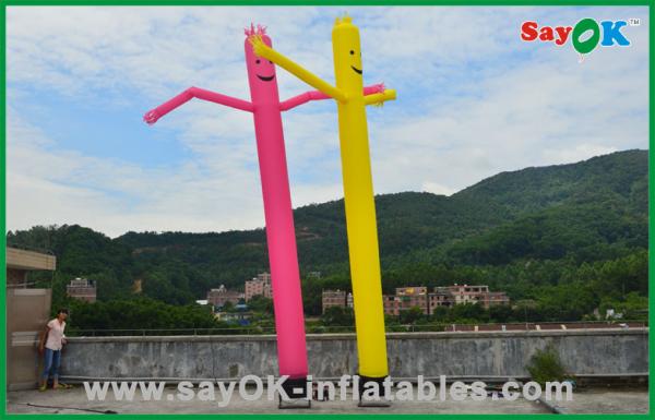Quality One Legged Air Dancer Holiday Decorations Red / Yellow Inflatable Tube Man Commercial Dancing Air Man for sale