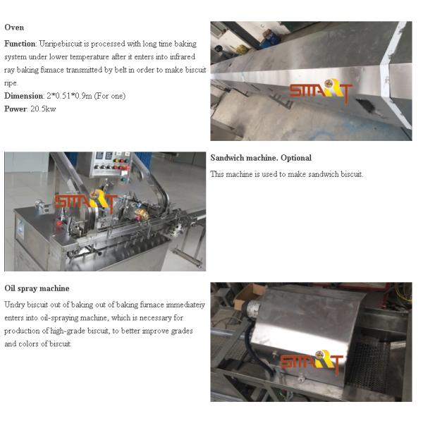 Electric 100kg/H Sandwiching Biscuit Production Line