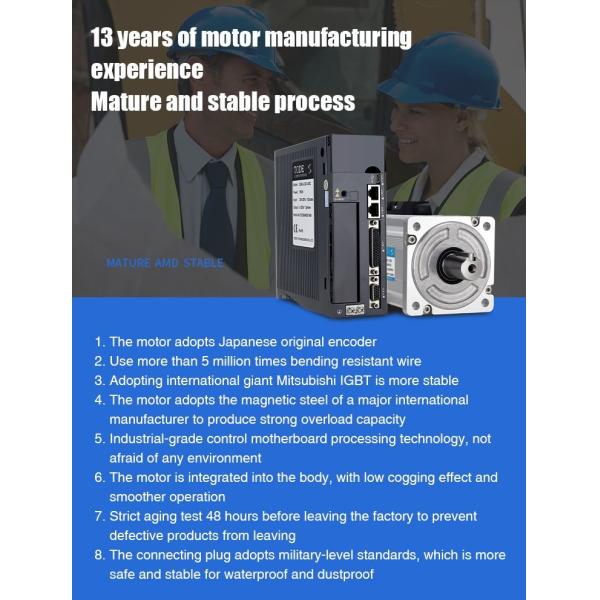 Smooth Operation 24V DC Servo Motor Offering Precise Positioning and Durable Performance Suitable for CNC Applications