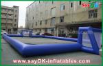Inflatable Football Game Blue 0.4 PVC Portable Inflatable Football Field /