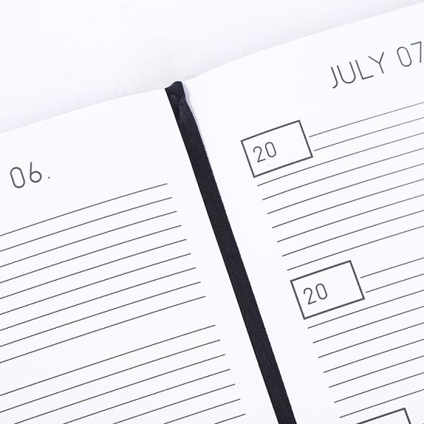 Hardboard Cover Custom A5 Size Dated Weekly Daily Journal Planner Diary Sewing Binding