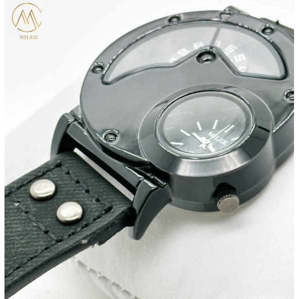Creative Design Quartz Watch With Durable Denim Leather Strap For Teenagers