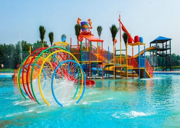 Fiberglass Swimming Pool Water Slides , Playground Water Slides For Kids