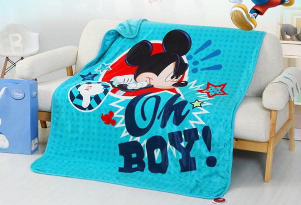 Quality Super Soft Flannel Screen Printed Blanket , Polyester Baby Blanket Cartoon Print for sale