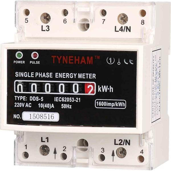 Single Phase DIN Rail Mounted KWH Meter , Long Life DIN Rail Electricity Meter