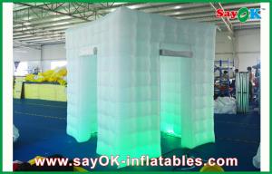 Wholesale Photo Booth Decorations Purple Square Inflatable LED Photo Booth Enclosure With Led Lights from china suppliers