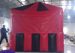 Red / Black Small Cube Shaped Inflatable Air Tent For Wedding Or Exhibition PVC Tarpaulin