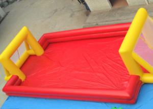 China Red Outdoor Football Playground Inflatable Sports Games For Kids on sale