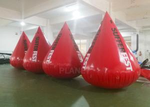 Wholesale Red Color Inflatable Water Buoy 0.6 Mm PVC Tarpaulin Material Logo Printing from china suppliers
