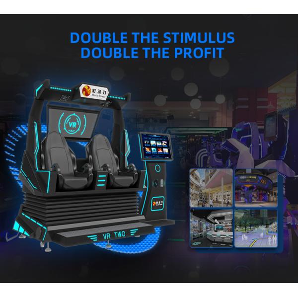 2 Seater Roller Coaster 9d Vr Cinema Simulator Motion Chair Virtual Reality Game Machine Arcade