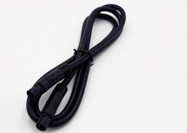 Black Slim PVC 8 Pin Mini Din Backup Camera Cable For Driving Recorder