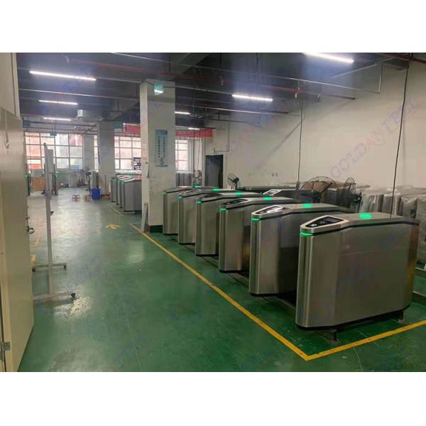 Dual DC Brushless Motor Flap Turnstile Gate With Temperature Monitoring Access Control System