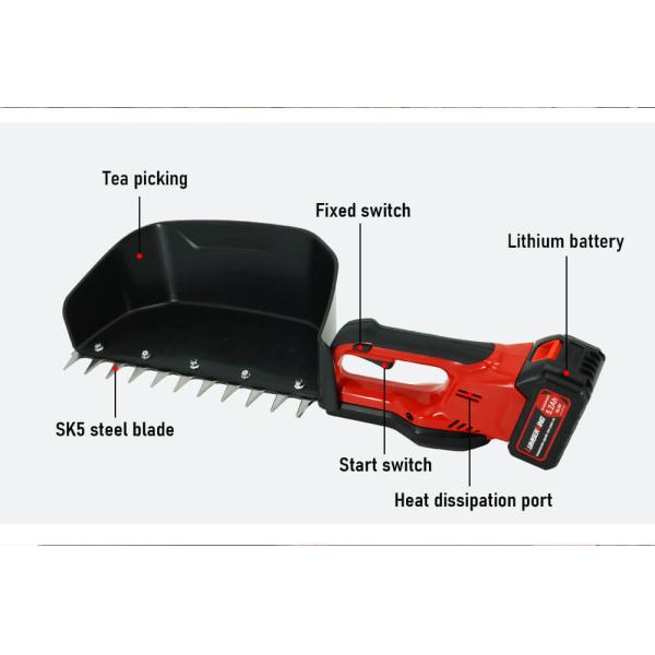 Tea Picking Machine Handheld Design 20V Battery Operated For Green Tea