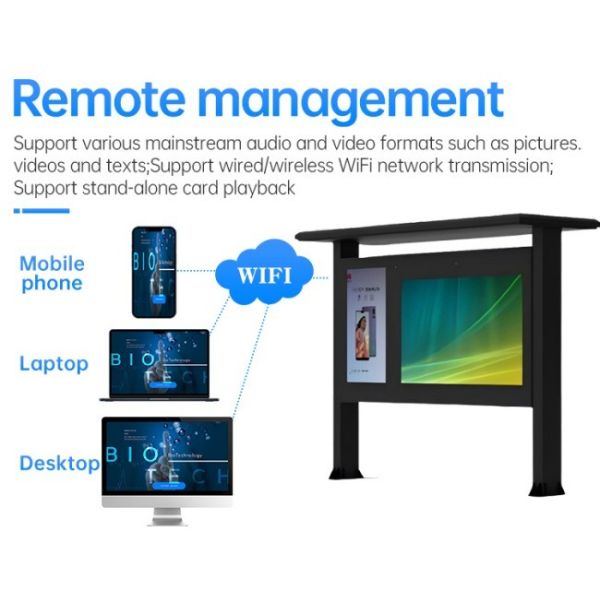 75 inch outdoor intelligent LCD electronic newspaper reading column advertising machine used for party building propaganda