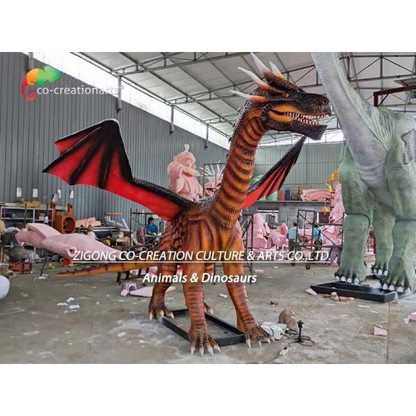 Amusement Park Outdoor Decoration Animatronic Dragons Sunproof