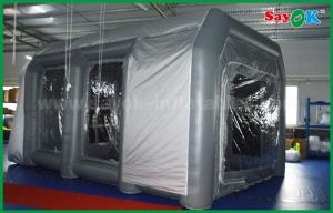 China Inflatable Garage Tent Grey Large Inflatable Tent Drive - In Workstation Inflatable Spray Paint Booth With Filter on sale