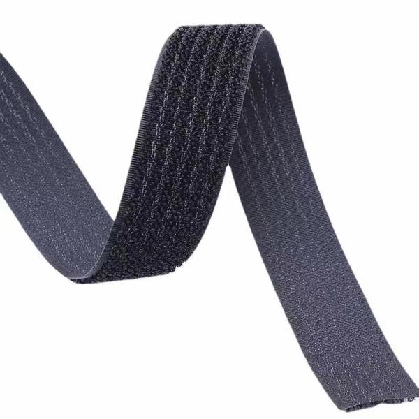 Nylon Hook And Loop Strap Black Velcro Straps Customized Color Size