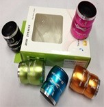 Mini-Speaker, MP3 and FM support, Polymer Lithium battery embedded, Audio Line input, SD card storage