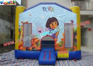 China Kids Outdoor Small Dora Moonwalk Inflatable Commercial Bouncy Castles for Hire on sale