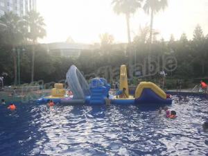 Large Floating Inflatable Aqua Park Water Games With Slide For Outdoor Entertain