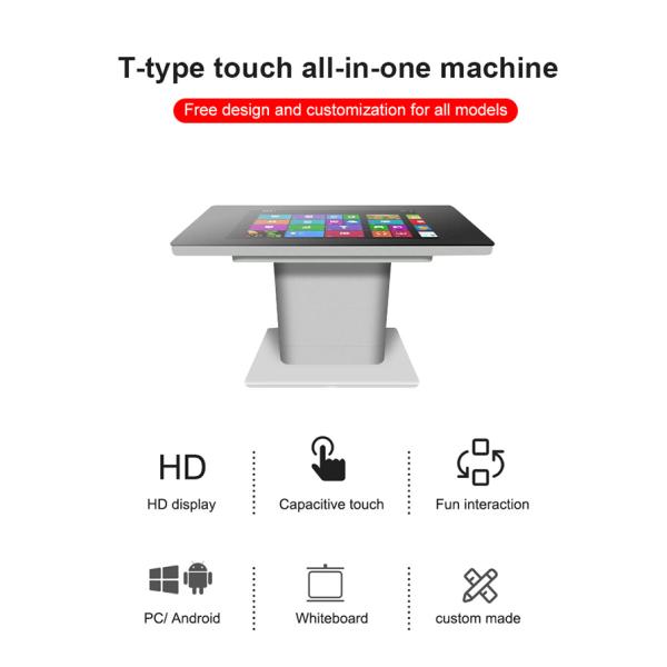 Restaurant Coffee Shop Multi-Touch Interactive Table 4k 43 Inch Waterproof Windows OS