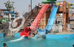 Theme Park Fiberglass Water Slides , Plastic Custom Combined Water raft Slides