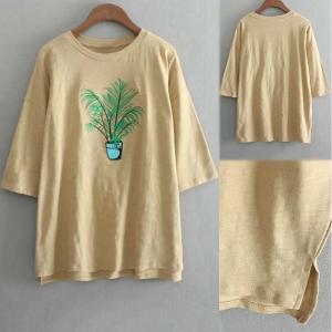 Wholesale China Manufacturer Women Embroidered Crew Neck T Shirt For Girl from china suppliers