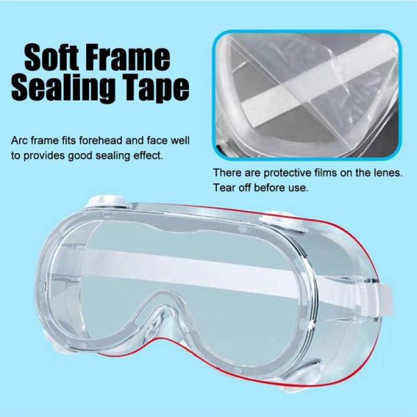 Adjustable Strap Protective Safety Glasses Fog Free Personal Protection