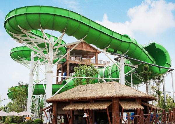 Quality Large durable Custom Water Slides / Profitable water amusement play equipment for families by raft or body for sale