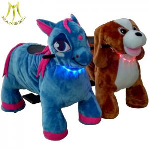 China Hansel motorized animals plush scooter and animal scooter battery charger with child animal toy ride for mall on sale