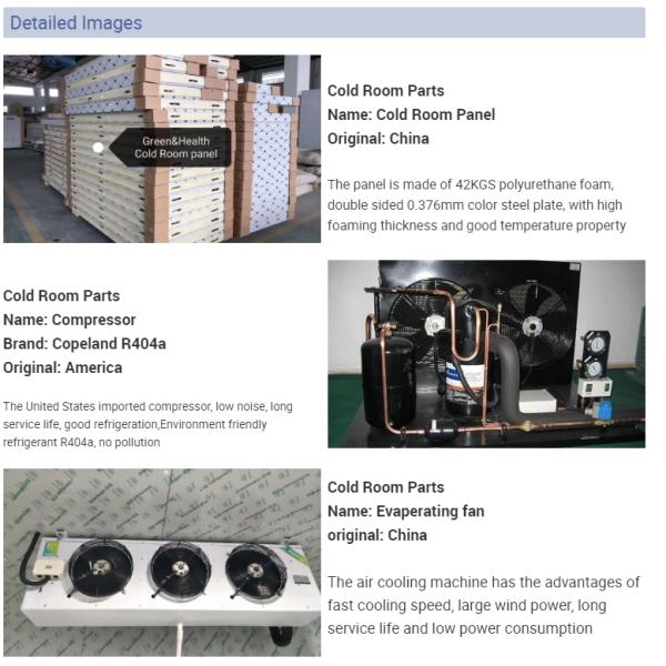 Customized Easy Assemble Cold Storage Room For Meat Auto - Defrost Type