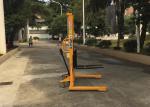 Adjustablemanual Hydraulic Pallet Stacker , Straddle Stacker Forklift High