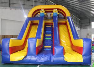 Wholesale Kids PVC Inflatable Dry Slide Minion Fun Cartoon Dual Lanes With Stairs from china suppliers