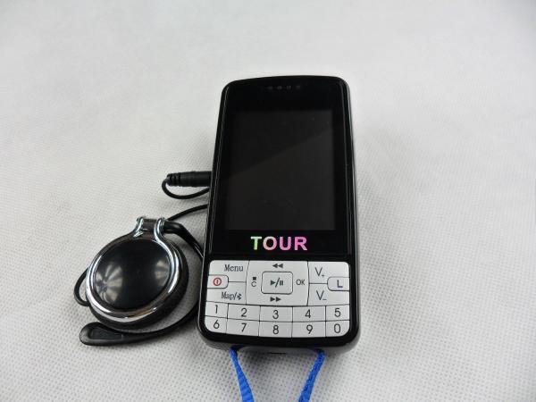 Quality 007B Automatic Tour Guide System With LCD Screen , Black Digital Audio Guide for sale