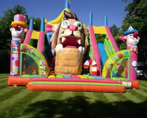 China EN71 Outdoor Child Jumping Inflatable Bounce House With Slide on sale