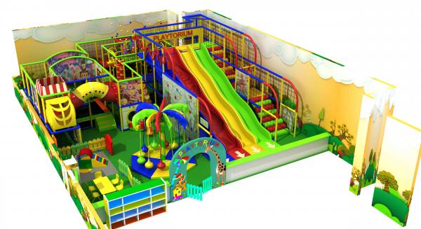 Quality attractive big slide school playground equipment kids play area indoor for sale